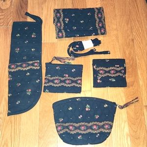 VINTAGE 5pcs Vera Bradley Petit Point RETIRED lrg Wallet,trifold,coin,case,cover